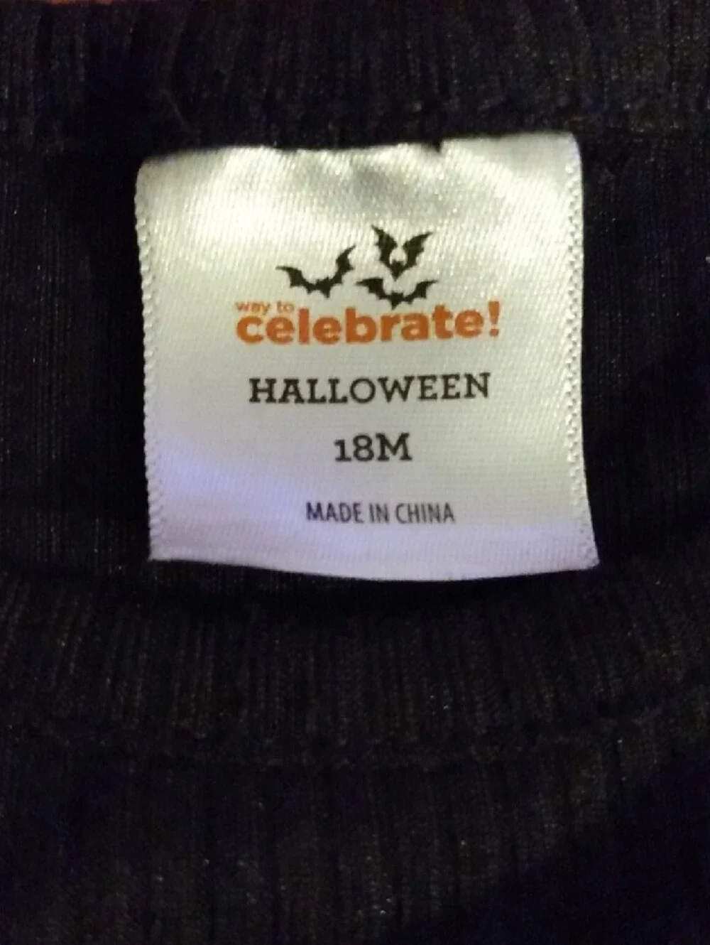 NWOT Way to Celebrate! Halloween 18 Months Girls Black Cat Tulle Dress Costume